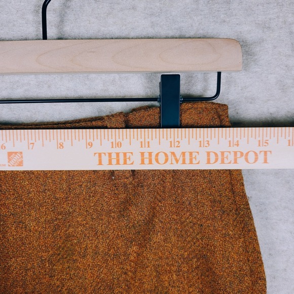 1970s Wool Mini Skirt Brown Small Dark Academia Library‎ Preppy Feminine Skirt - Picture 12 of 15